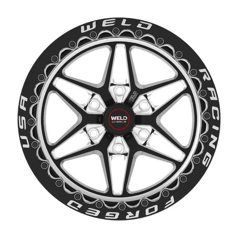 Weld S81 HD Beadlock 17x10/6x139.7/6.2 BS/3.54 HB - Black Center - Polished Shell - Black SBL Wheel