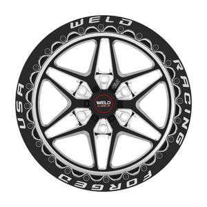 Weld S81 HD Beadlock 17x10/5x135/5.7 BS/3.54 HB - Black Center - Polished Shell - Black SBL Wheel