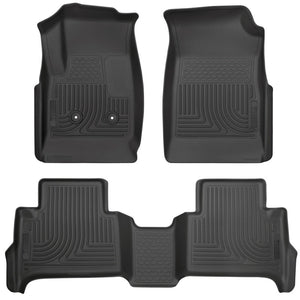 Husky Liners 15-22 GM Colorado/Canyon Double Cab WeatherBeater Front & 2nd Row Floor Liners - Black