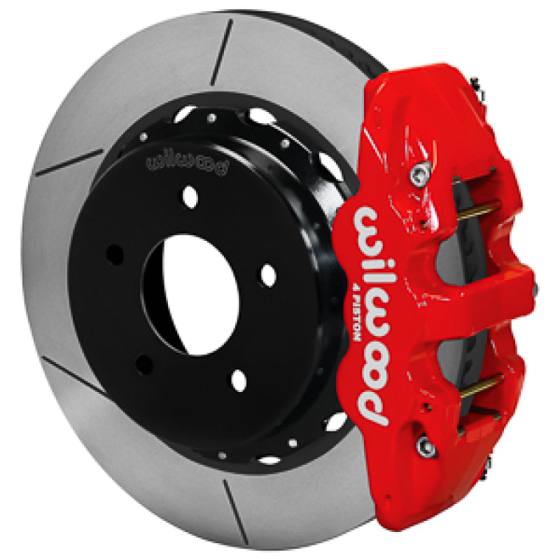 Wilwood 88-98 GM C1500 Aero4 Rear Brake Kit 14in Rotor - Red