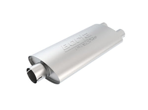 Borla Universal Center/Dual Oval 3in In/2.25in Out 19in x 4in x 9.5in Notched PRO-XS Muffler