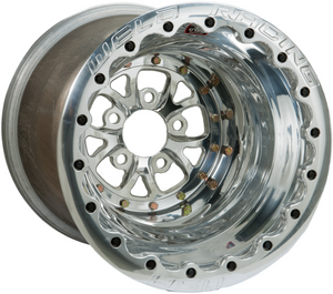 Weld V-Series 15x10 / 5x4.5 / 4 BS / 3.18 HB - Polished Center - Polished Shell - DBL MT Wheel