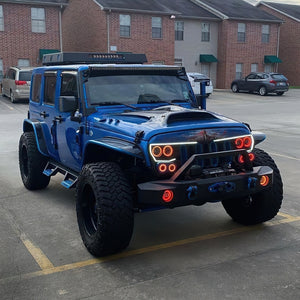Oracle Vector Jeep Wrangler JK Grille Halo Kit - ColorSHIFT