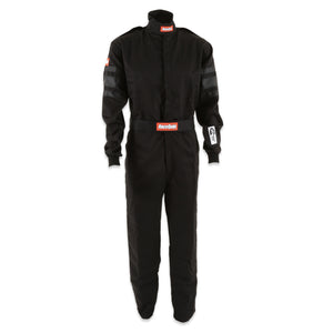 RaceQuip Black SFI-1 1-L Suit - Medium Tall