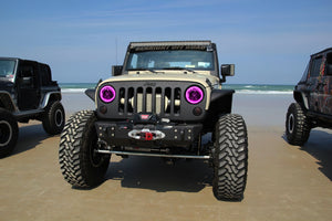 Oracle Jeep Wrangler JK 07-17 LED Waterproof Halo Kit - ColorSHIFT w/o Controller