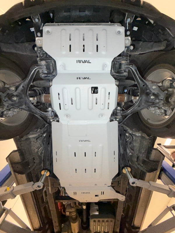 Rival 2015-2026 Ford F150 Powerboost Only Aluminum Transmission Catalytic Converter Skid Plate