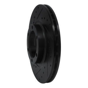 R1 87-89 Dodge Raider Front Left Drilled & Slotted Black Brake Rotor