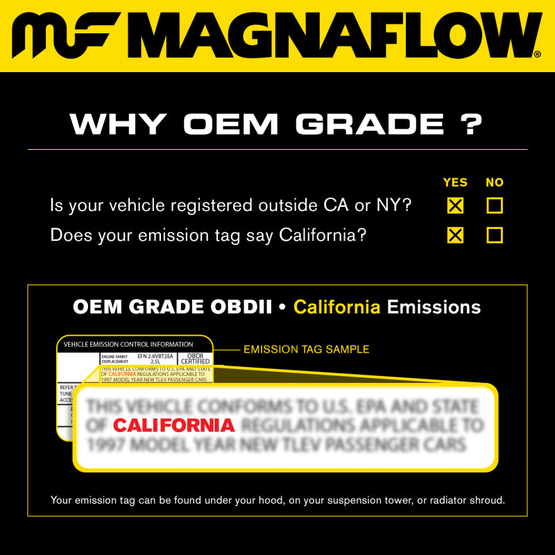 MagnaFlow Direct Fit Catalytic Converter 09-10 Toyota Corolla 1.8L