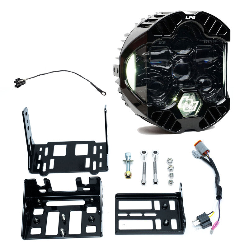 Baja Designs Harley D 82-17 Dyna/ FXR/ Softail DOT LP6 LED Headlight Kit DRL - White