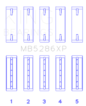 King Engine Bearings Toyota 1UZ-FE/2UZ-FE/3UZ-FE (Size STD) Performance Main Bearing Set