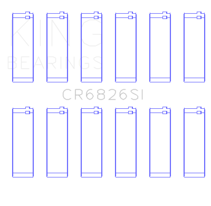 King Engine Bearings Holden 175/190 3.6L (Size +0.25mm) Connecting Rod Bearing Set
