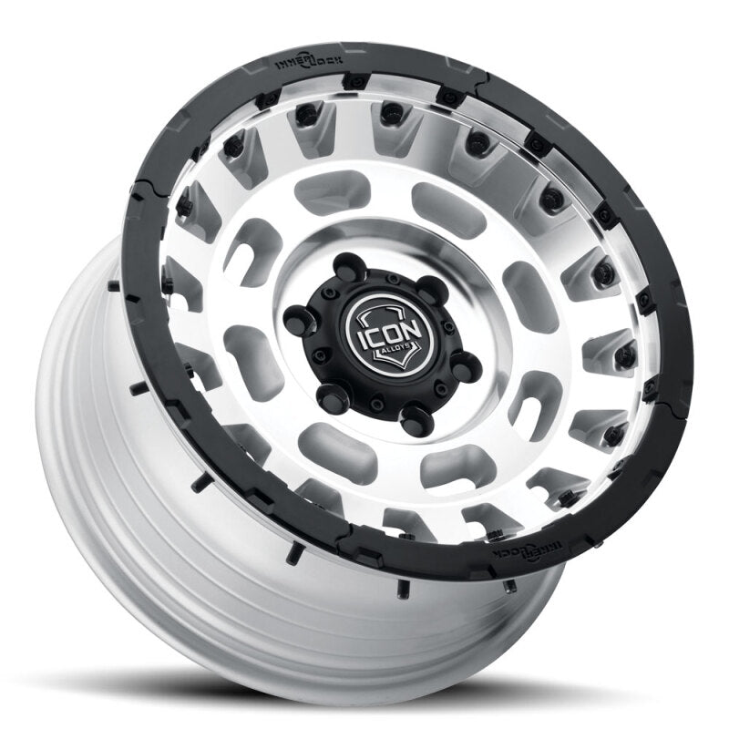 ICON Hammer Pro 17x8.5 / 6x5.5 / 25mm / 5.75in BS - Silver Machined