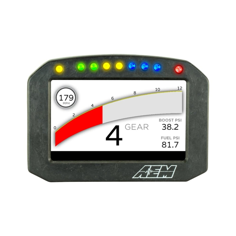 AEM CD-5LG Carbon Logging Flush Digital Dash Display w/ Internal 20Hz GPS & Antenna