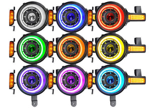 Oracle 2021+ Ford Bronco Oculus Bi-LED Projector Headlights - ColorSHIFT LED