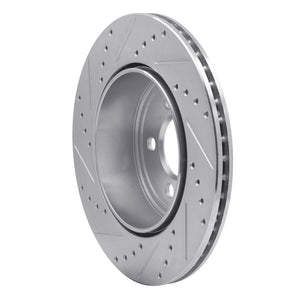 R1 05-23 Chrysler 300 Rear Right Drilled & Slotted Silver Brake Rotor
