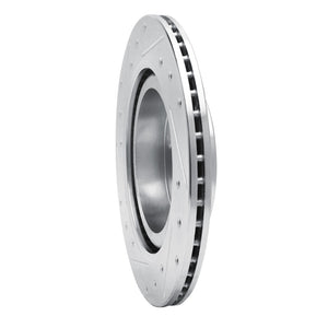 R1 16-25 Dodge Attitude (Mexico) Front Right Drilled & Slotted Silver Brake Rotor