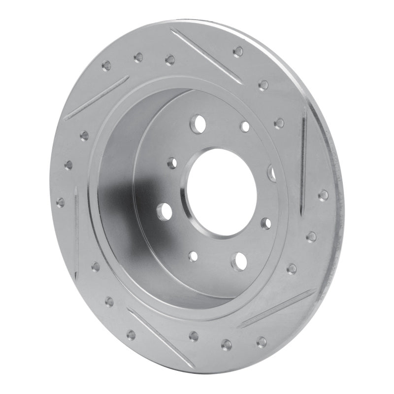 R1 88-01 Acura Integra Rear Left Drilled & Slotted Silver Brake Rotor