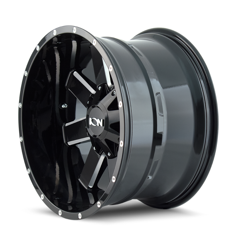 ION 141 20x12 / 8x170 BP / -44mm Offset / 125.2mm Hub Gloss Black Milled Wheel
