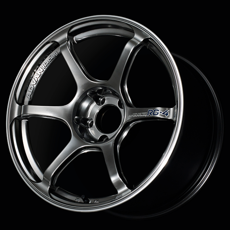 Advan RG-4 17x8.0 / +45 Offset / 5x114.3 / 73mm Bore / Racing Hyper Black and Ring