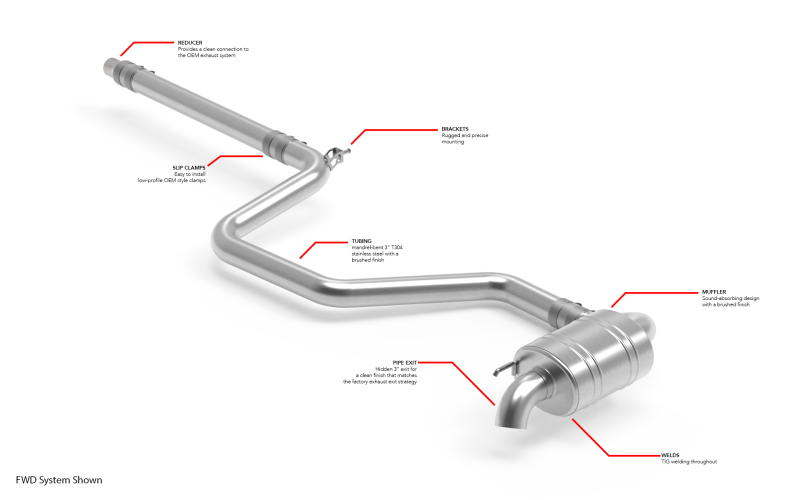 APR 18-25 Volkswagen Tiguan (MK2) FWD Catback Exhaust System