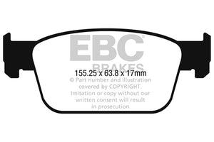 EBC 2017+ Audi A4 2.0L Turbo (B9) Yellowstuff Front Brake Pads