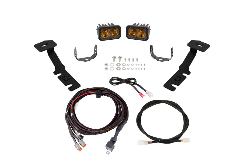 Diode Dynamics 19-25 Toyota RAV4 C2 2.0 LED Ditch Light Kit - Pro Yellow Combo