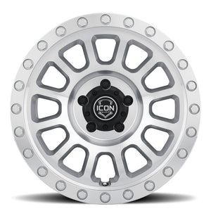 ICON Hulse 17 X 8.5 6 X 5.5 25mm Offset 5.75in BS Silver Machined