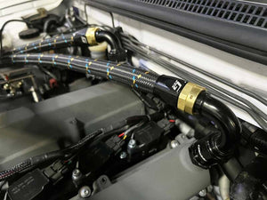 GReddy AN04 30 DEGREE HOSE END SWIVEL BLACK/GOLD ANODIZED