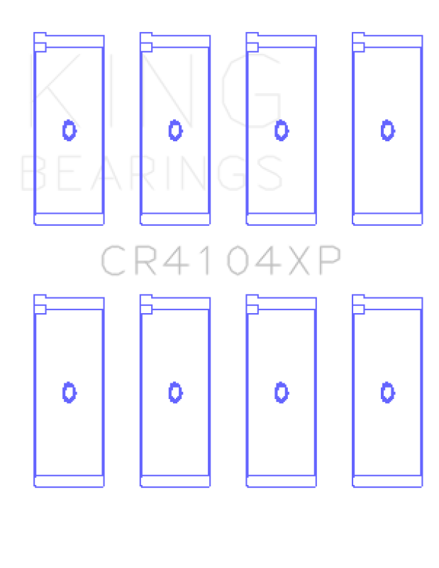 King Engine Bearings Audi/VW 83-03 1.6L/1.8L/2.0L (Size +0.5) Performance Rod Bearing Set