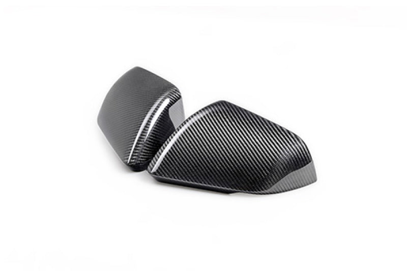 Ford Racing 24-25 Mustang (w/Integrated Turn Signals) Carbon Fiber Mirror Skull Caps - Gloss