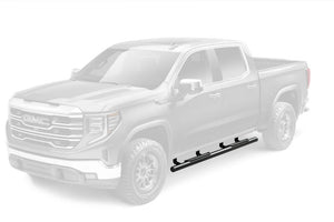 RealTruck 19-26 Chevy Silverado/GMC Sierra 1500 Crew Cab Traxio 3in Nerf Bars - Textured Black