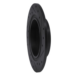 R1 87-92 Chevrolet Nova Rear Left Drilled & Slotted Black Brake Rotor