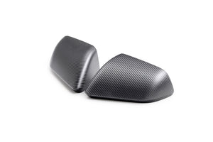 Ford Racing 24-25 Mustang (w/o Turn Signals) Carbon Fiber Mirror Skull Caps - Matte