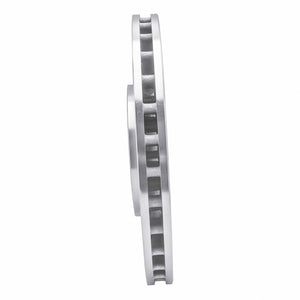 R1 08-15 Mitsubishi Lancer Front Left Drilled & Slotted Silver Brake Rotor