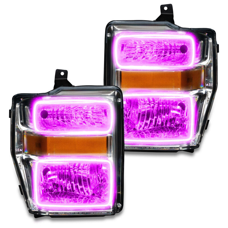Oracle 08-10 Ford F250 Pre-Assembled Halo Headlights Chrome Housing- w/Simple Controller