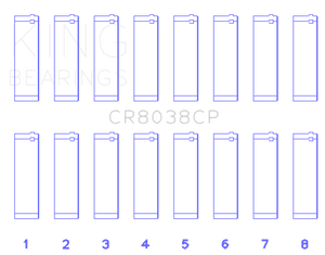 King Engine Bearings 03-09 Ford Powerstroke V8 6.0L Diesel (Size +.75mm) Connecting Rod Bearing Set