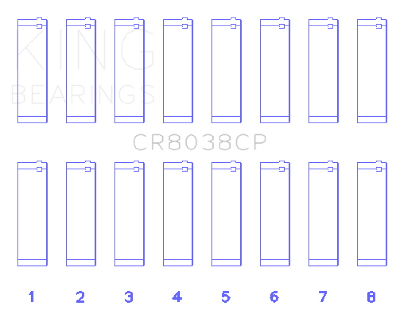 King Engine Bearings 03-09 Ford Powerstroke V8 6.0L Diesel (Size +.75mm) Connecting Rod Bearing Set