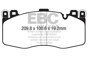 EBC 2015+ BMW X5M 4.4TT (F85) Bluestuff Front Brake Pads