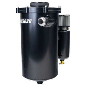 Moroso 2 Piece 15in Tall 7in Dia 7 Quart Dry Sump Tank - Black