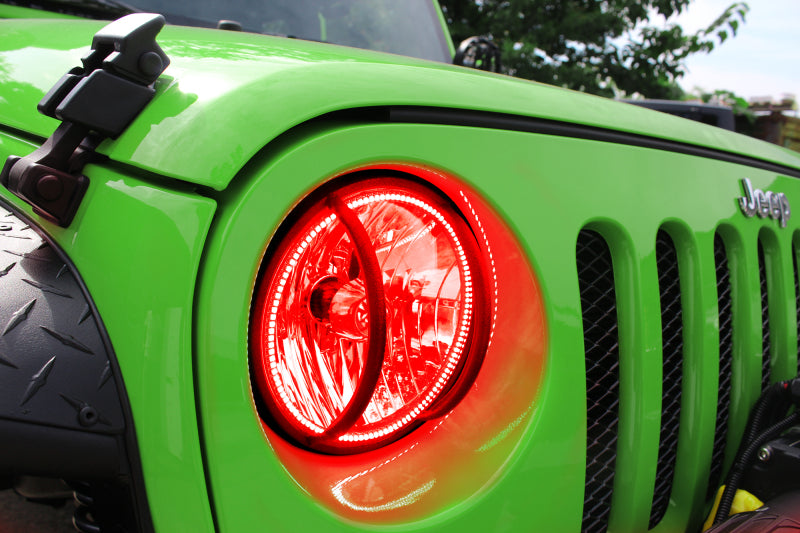 Oracle Jeep Wrangler JK 07-17 LED Waterproof Halo Kit - ColorSHIFT w/o Controller