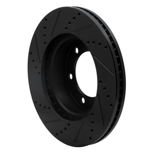 R1 00-07 Toyota SEQUOIA Front Right Drilled & Slotted Black Brake Rotor
