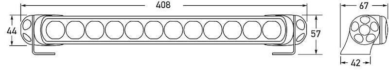 Hella LED Lamp Light Bar 9-34V 350/16in PEN MV ECE