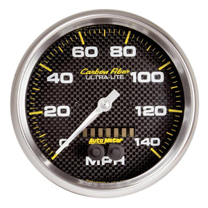 Autometer Ultra-Lite Carbon Fiber 5in 140 MPH In-Dash Full Sweep GPS Speedometer