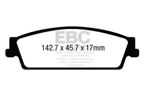 EBC 15+ Gac Yukon XL / Denali XL 1500 Extra Duty Rear Brake Pads