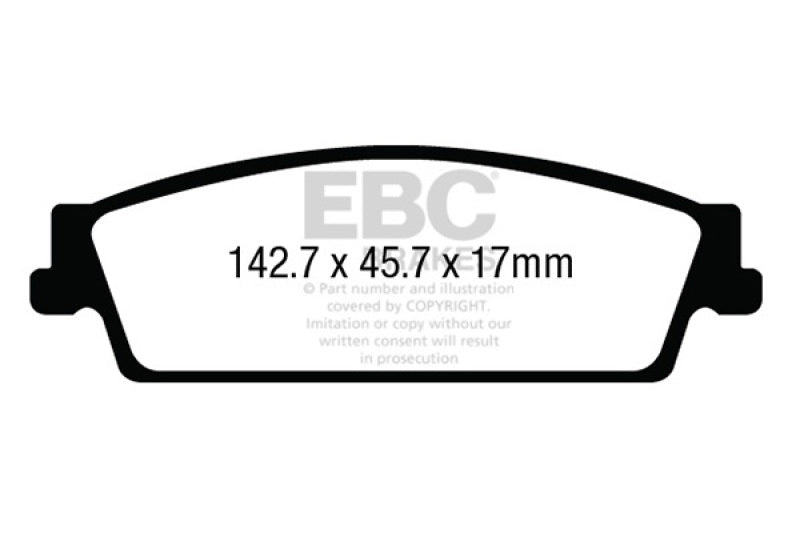 EBC 15+ Gac Yukon XL / Denali XL 1500 Extra Duty Rear Brake Pads