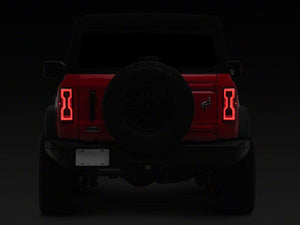Raxiom 21-26 Ford Bronco Axial Series LED Tail Lights- Black Housing- Clear Lens