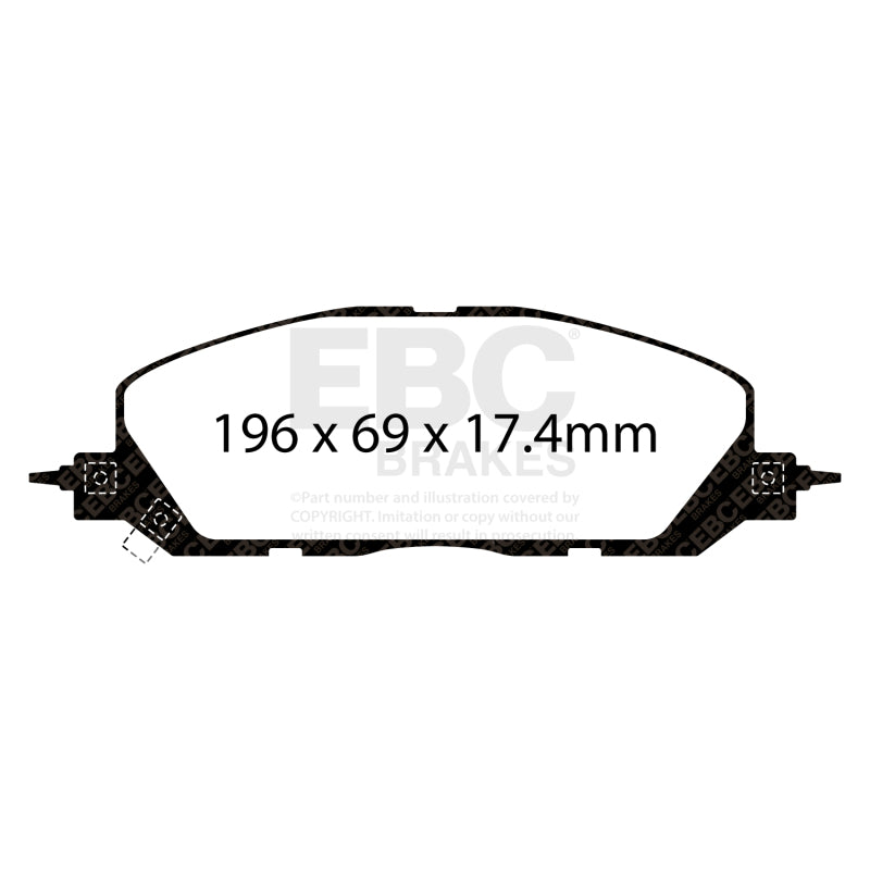 EBC 2019+ Ford Explorer ST 3.0TT Yellowstuff Front Brake Pads