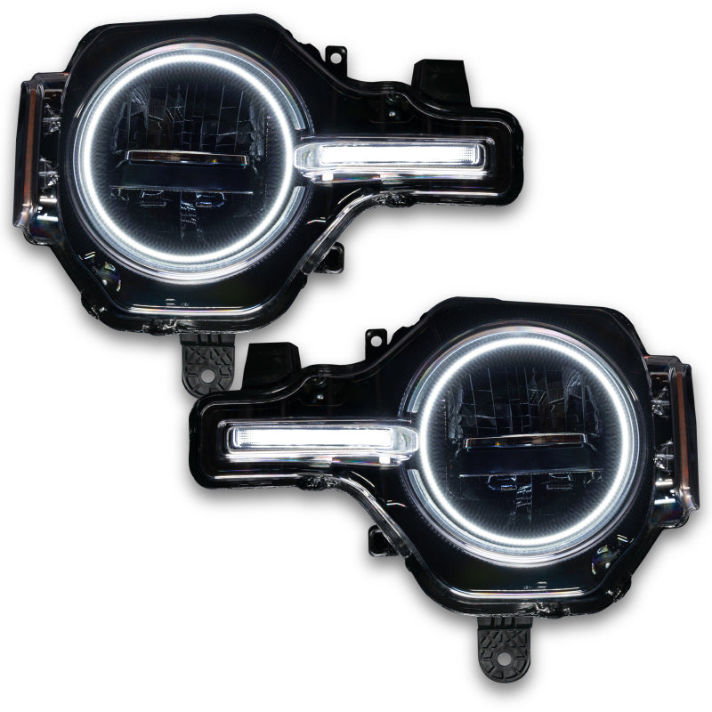 Oracle 21-22 Ford Bronco Headlight Halo Kit w/DRL Bar - Base Headlights -w/2.0 Controller