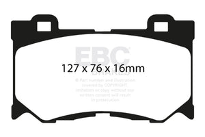 EBC Racing 09-12 Nissan 370Z RP-1 Race Front Brake Pads