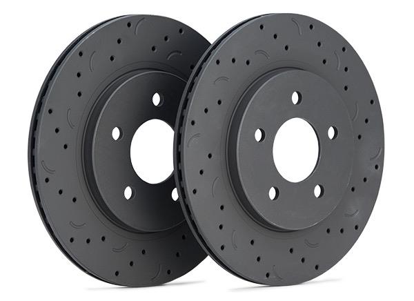 Hawk Talon 2004 Mazda Miata Base Normal Suspension Drilled and Slotted Front Brake Rotor Set